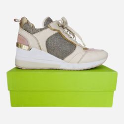 Michael Kors Crista Mixed-Media Trainer.