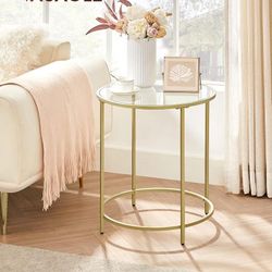 New round glass side Table 