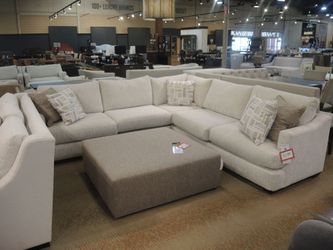 3-Piece Boucle Sectional — Sklar Peppler (Ivory)