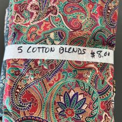 5 COTTON BLENDS FABRICS