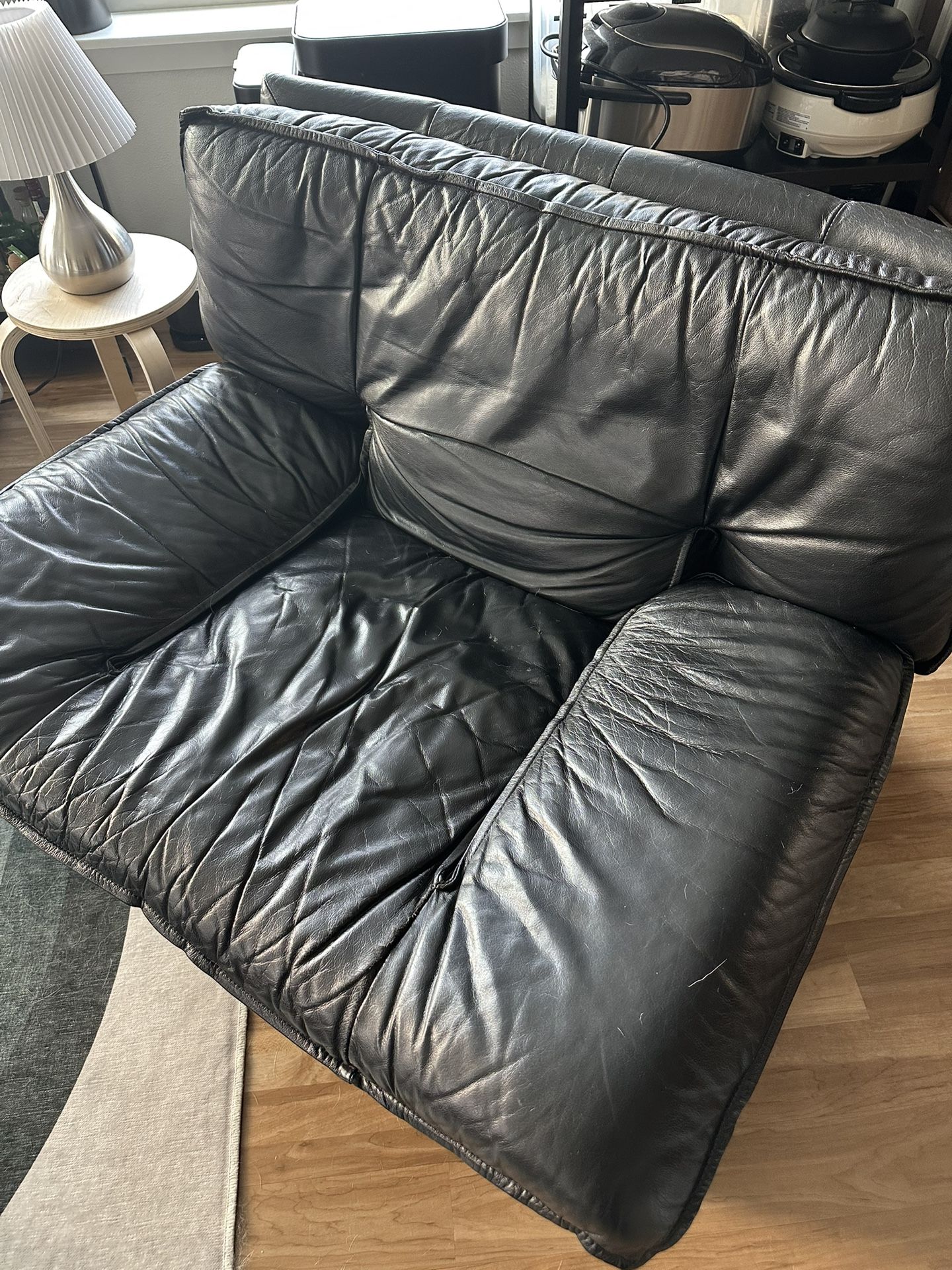 Mid-century Leather Sofa Chair
