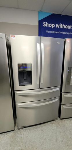 Whirlpool 4‑Door French Door Fridge – Stainless, Ice/Water