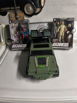 G I Joe action figures with Tonka military truck