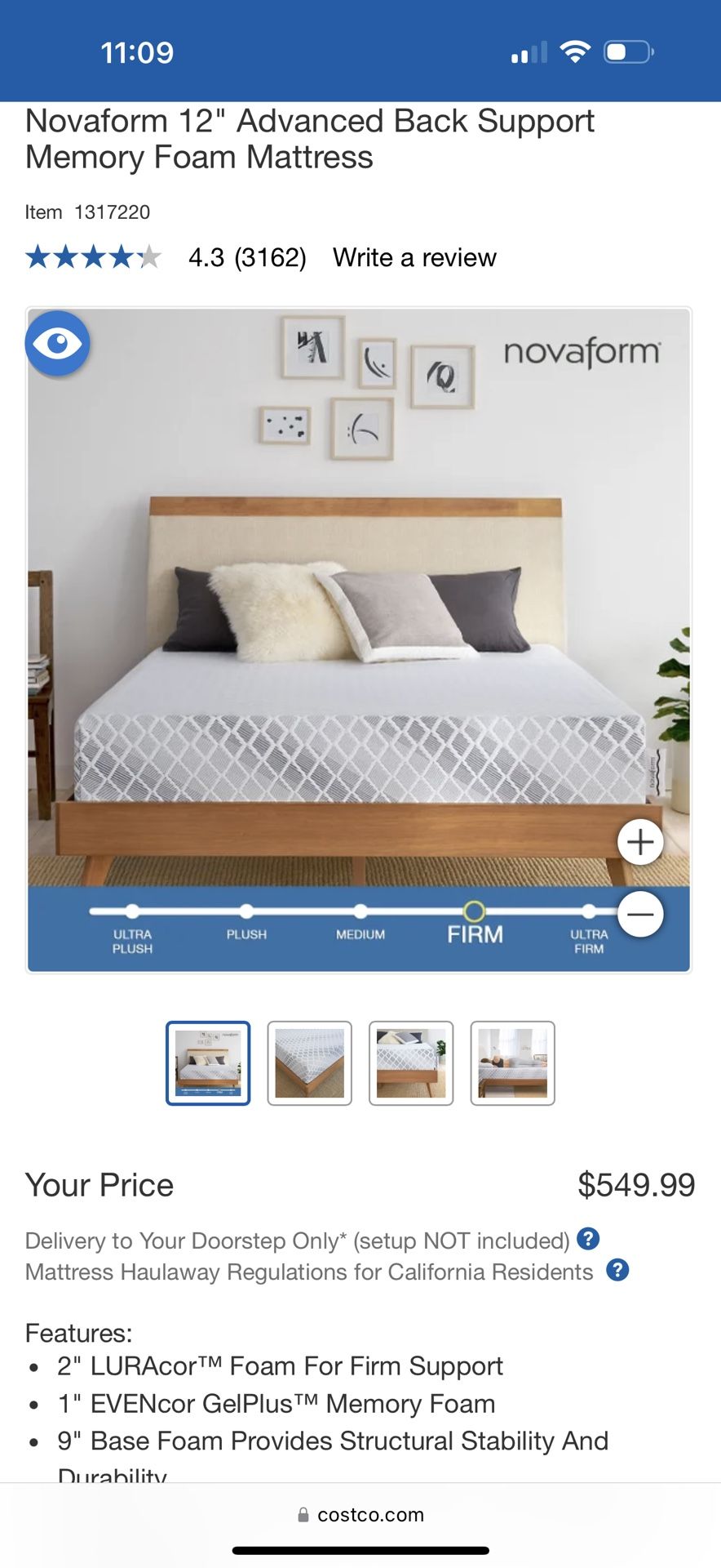 Novaform Mattress Queen Mattress Full Mattress King Mattress Firm