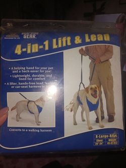 NEW IN PACKAGE GUARDIAN GEAR 4IN1 LIFTAN LEAD DOG SET SZ X LARG.