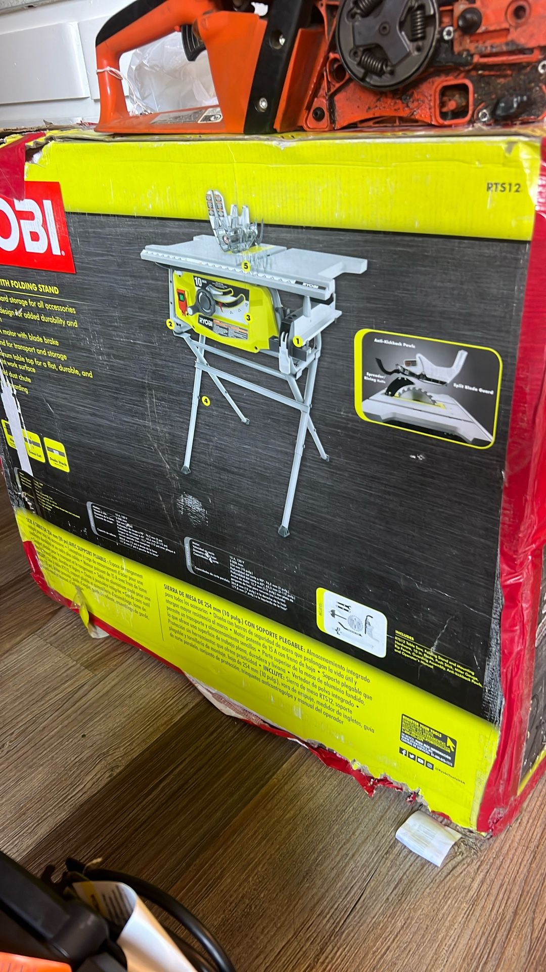 Ryobi 10” Table Saw With Folding Stand