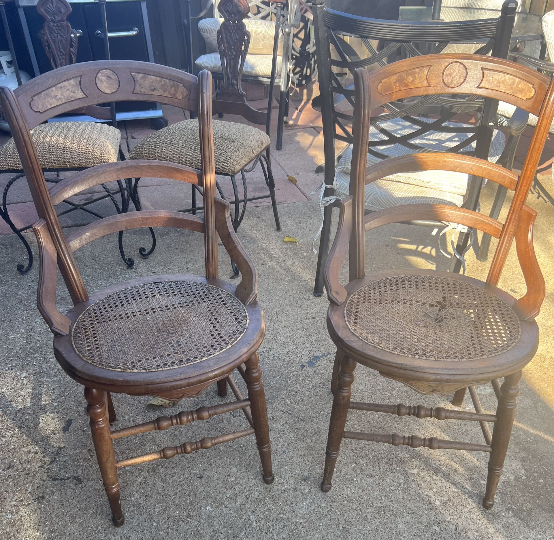 Beautiful Pairs Set Of 2 Antique Vintage Chairs for Sale in Euless, TX