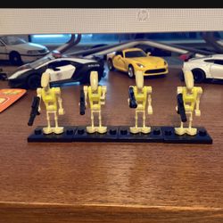 Lego Compatible Battle Droid Commander Lot Of 4 ( Star Wars )