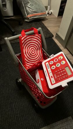 $10- toy target shopping cart/cashier machine