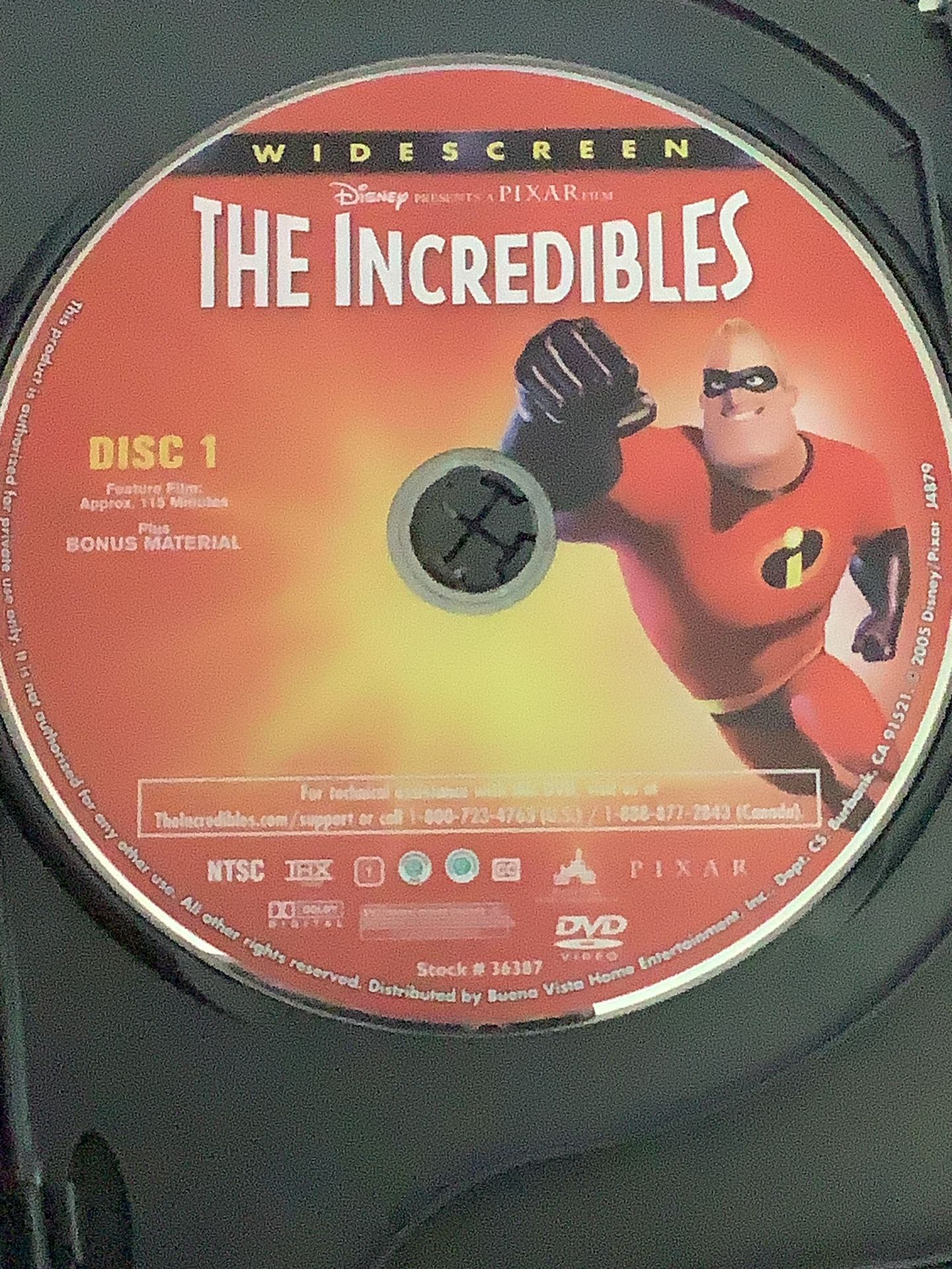 The Incredible Two Disc Wide Screen Dvd. Disney, Kids