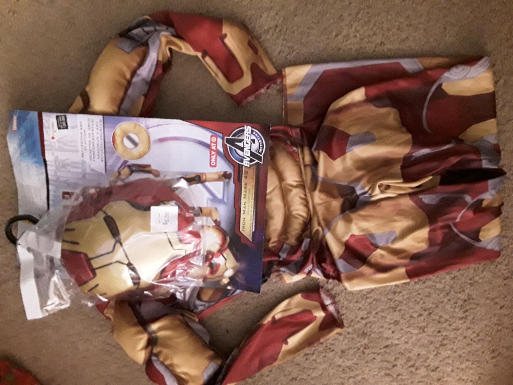 Iron Man Boys Size M Costume New