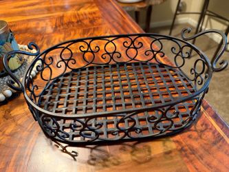 Black Wrought Iron Decorative Tray