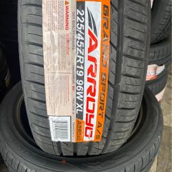 225/45R19 Set Of 4 Arroyo New Tires 