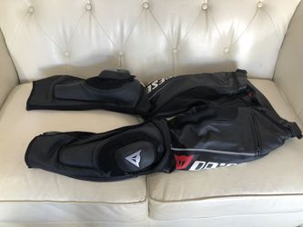 Dainese Leather track pants with pucks.