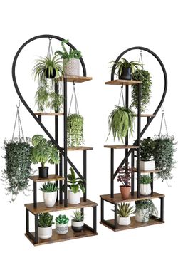 Metal Plant Stand Heart Shaped 