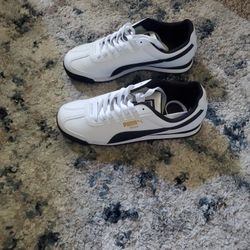 PUMA ROMA MENS SIZE 9 - WHITE