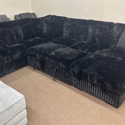 🛋️NEW!! Corduroy Sleeper Sectional Sofa STILL IN BOX 📦 