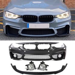PENSUN F80 M3 Style Front Bumper W/PDC Holes W/Fog Lights Fit for 2012-2018 BMW F30 F31 3 Series Sedan Wagon