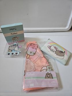 Pusheen X Hello Kitty Lot Bundle Loungefly Wallet Ornament Pool Float Gund