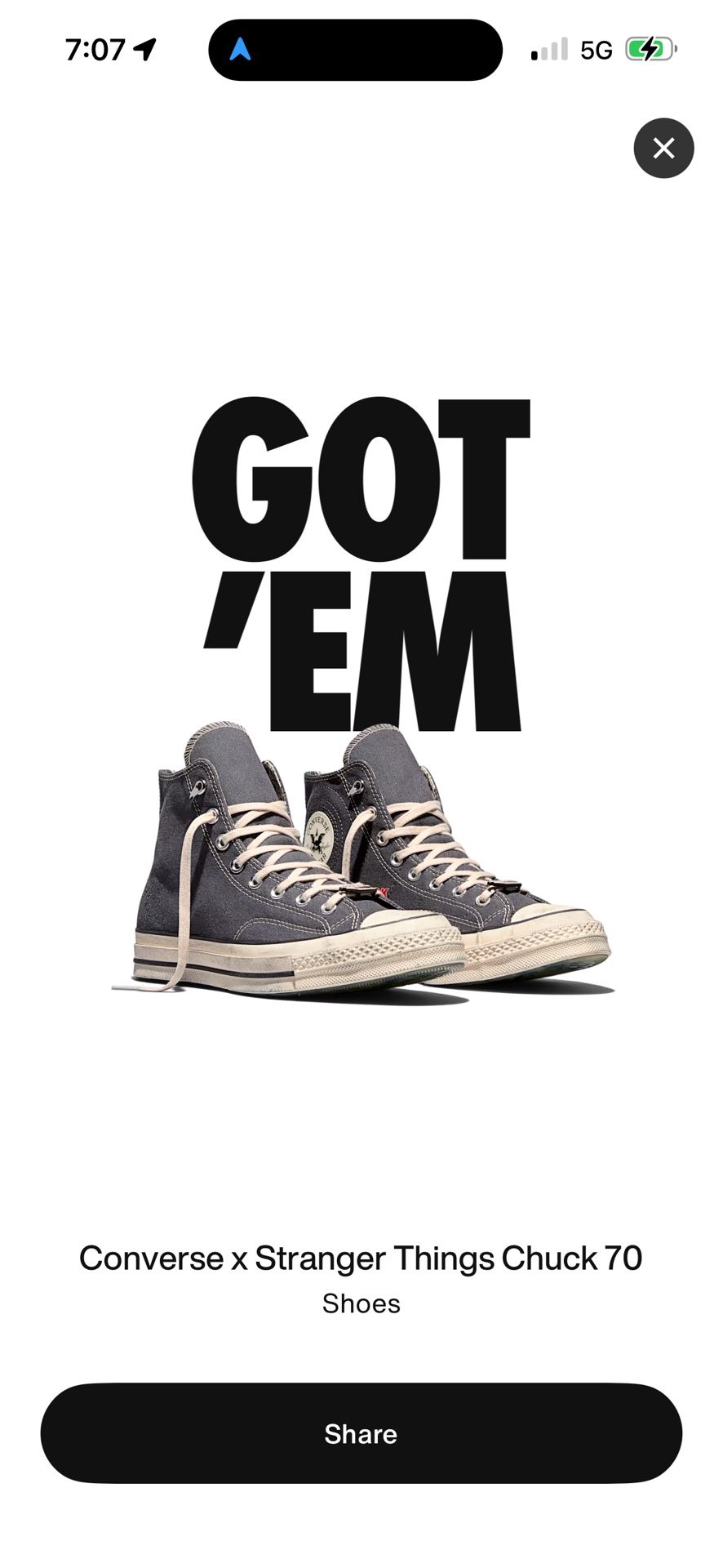 Converse X Stranger Things Chuck 70 Size W 6.5 / M 5