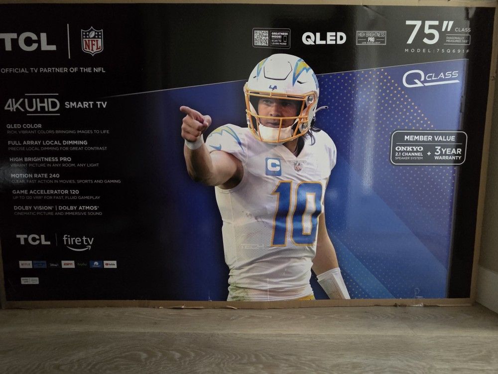 Open Box 75" TV TCL 