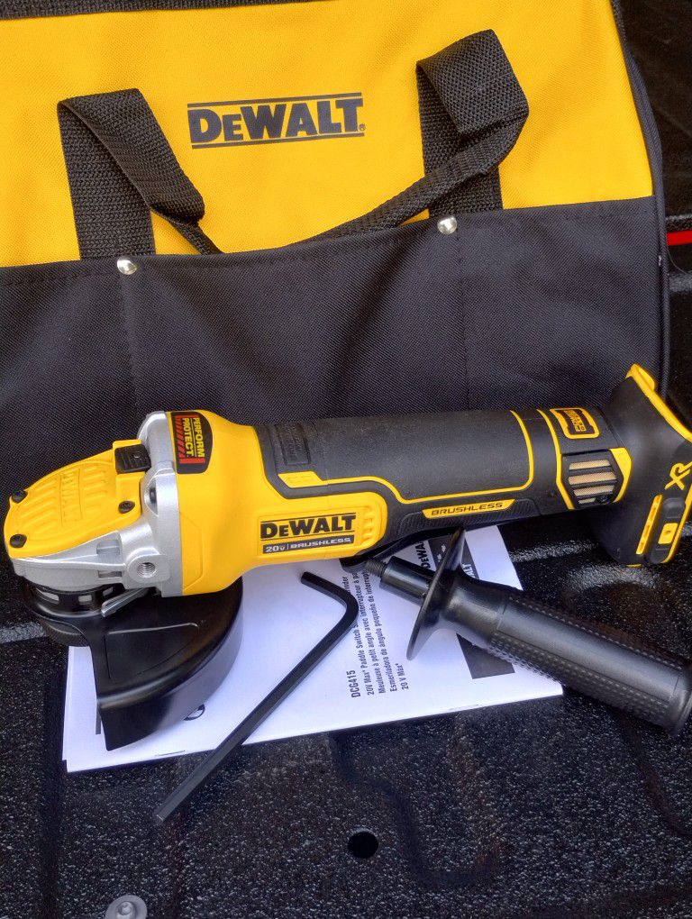 Brand New DeWalt XR POWER DETECT 4.5-in 20-volt Max Paddle Switch Brushless Cordless Angle Grinder (Tool Only)