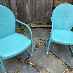 Retro Metal Patio Chairs