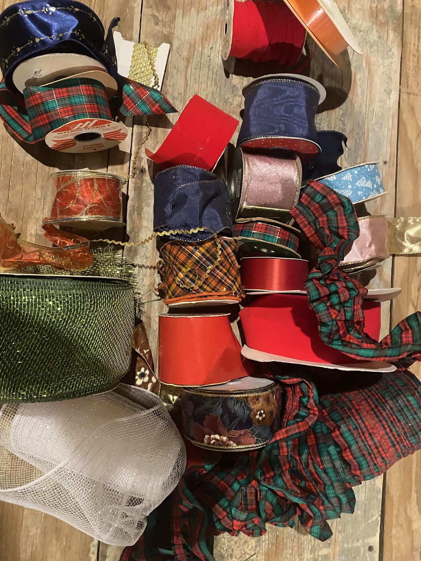 Large Assortment Of Ribbons Around 40 Rolls