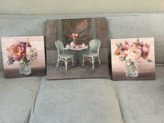 3 peice, canvas, artwork
