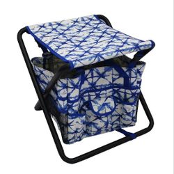 Folding Gardening Stool with Detachable Tote