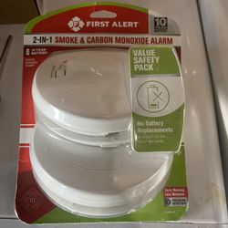 2 In 1 Smoke Detector Carbon Monoxide 2 Pack 