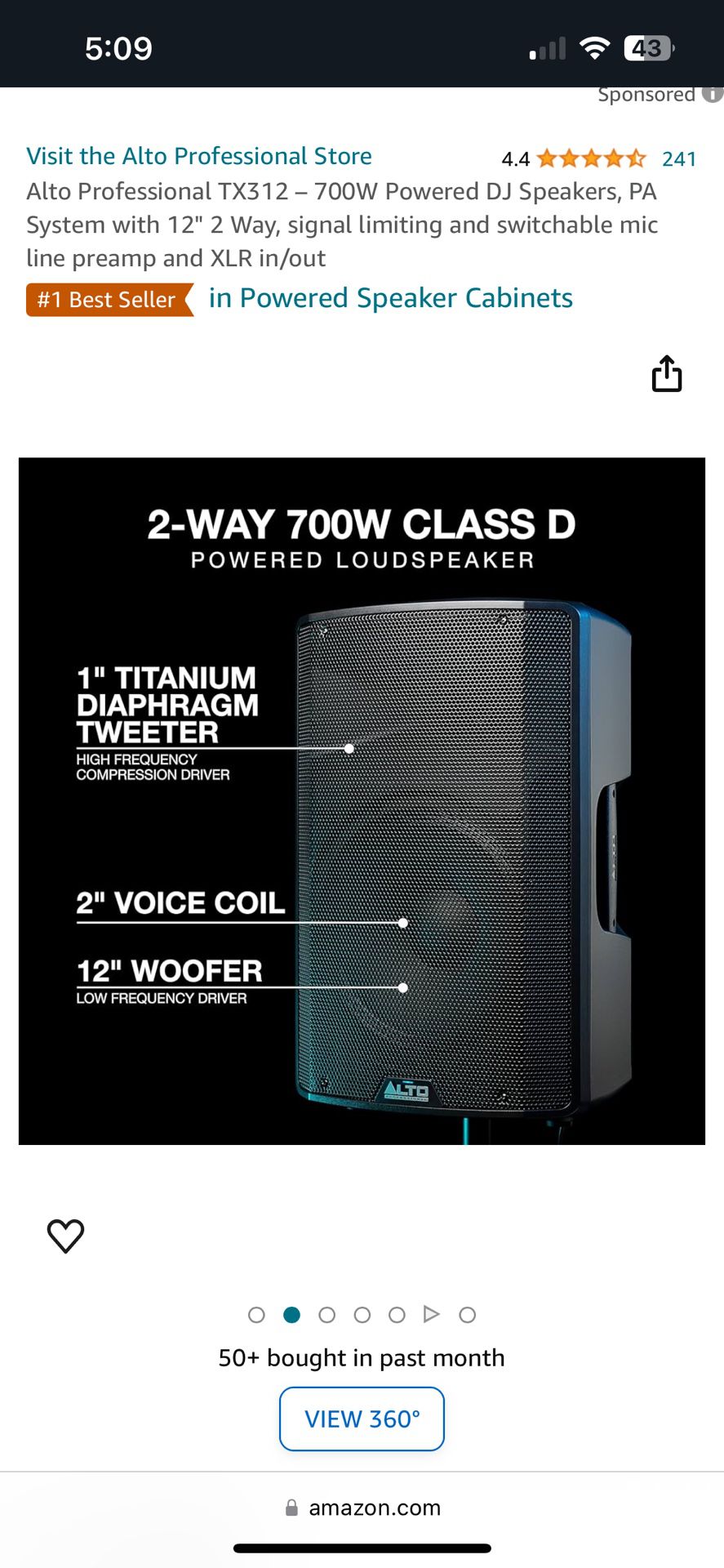 Alto Professional TX312 – 700W Powered DJ Speakers