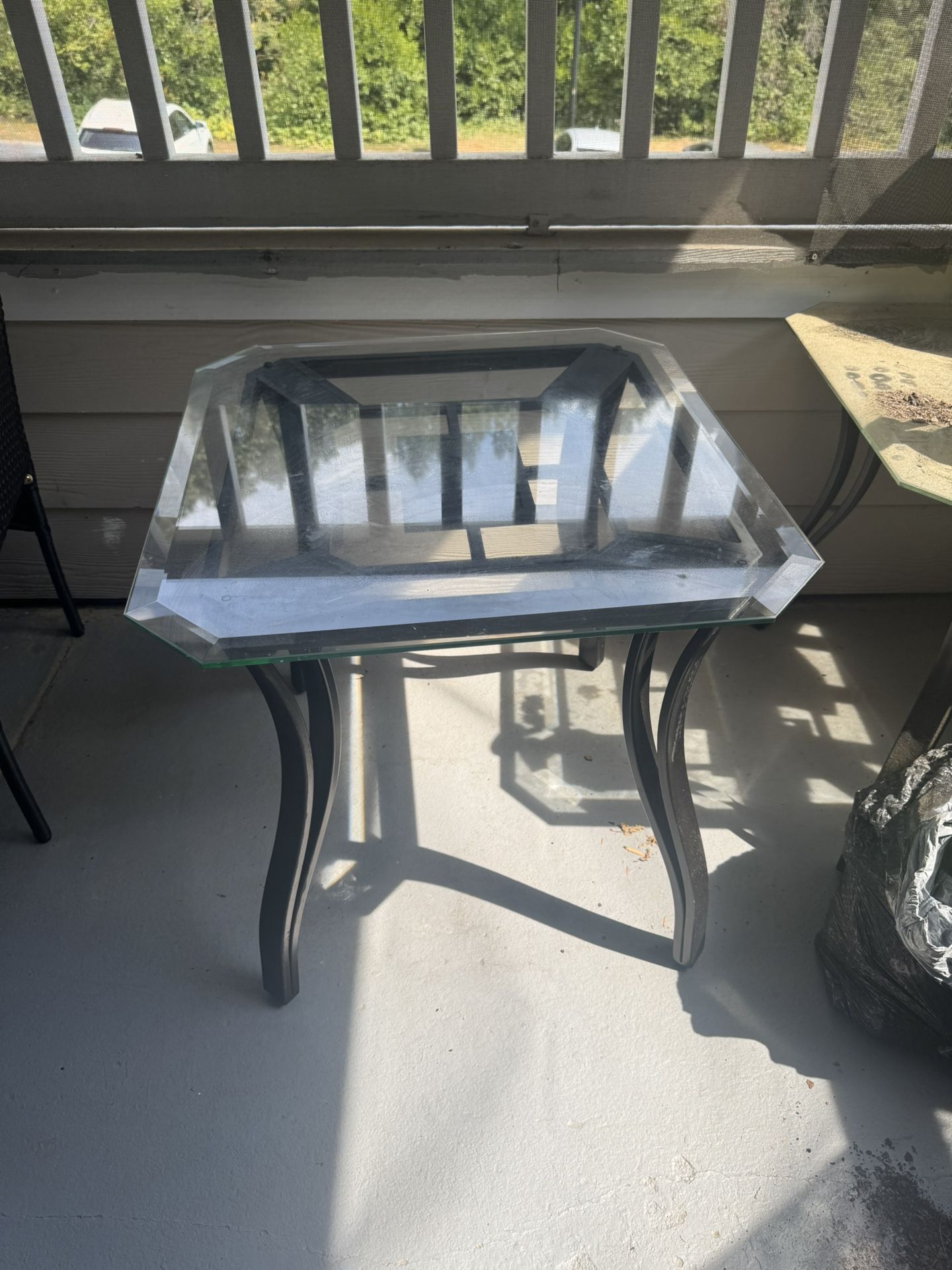 Glass Side Table 
