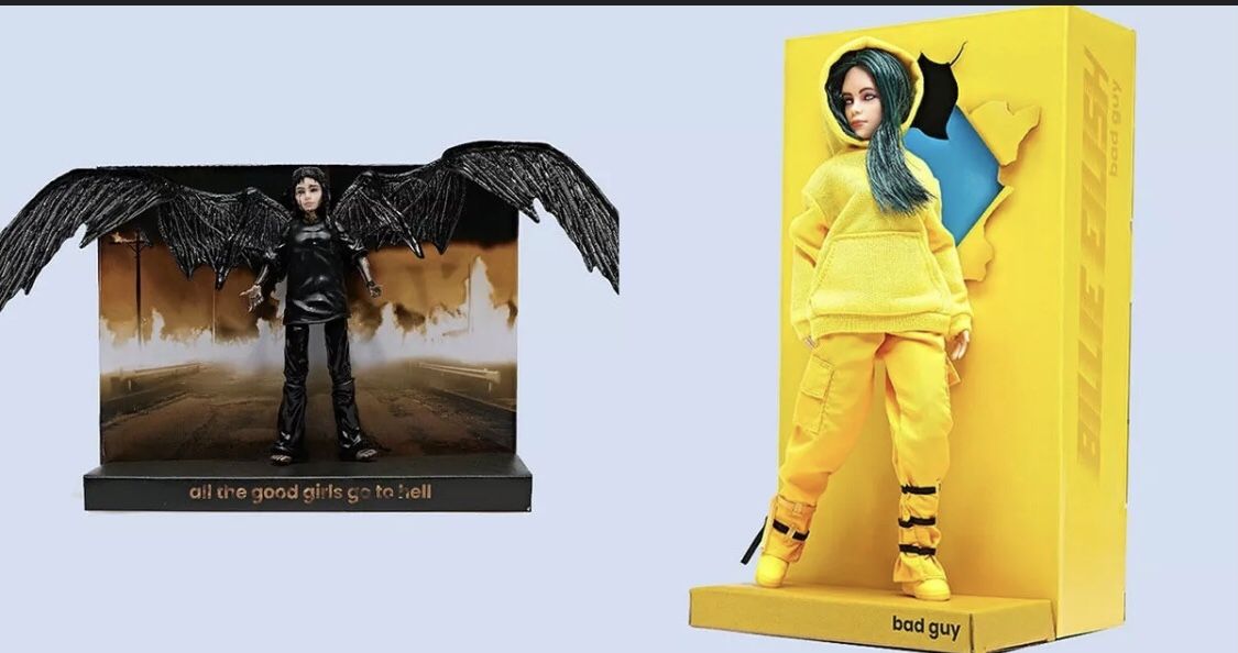 Billie Eilish Doll Figure Lot - “Bad Guy” -“All THE Good Girls Go To Hell”