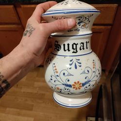 Vintage Royal Sealy Heritage Sugar Canister With Lid  