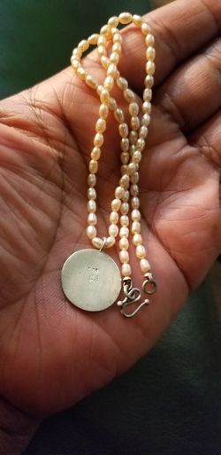 Jane Diaz Water With Silver Pendant Necklace