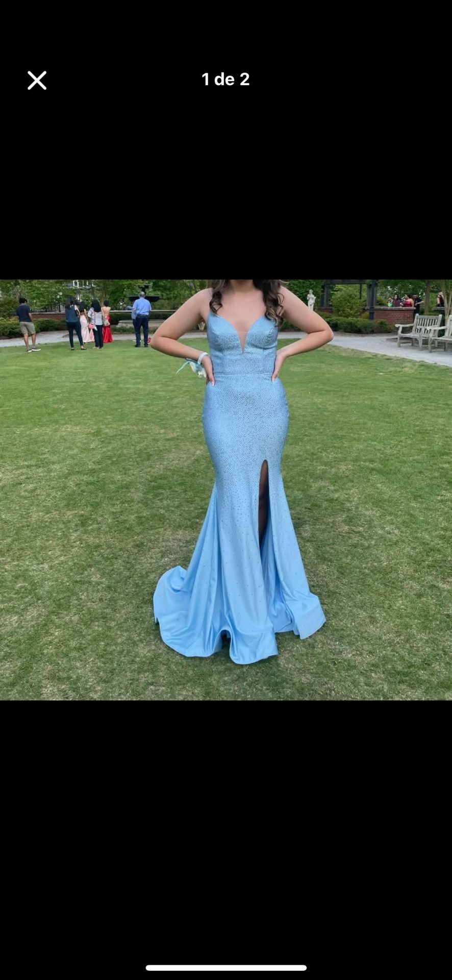 Light Blue , Size 4 , Prom dresses 
