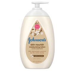 Johnson's Skin Nourish Moisturizing Baby Lotion For Dry Skin With Vanilla & Oat