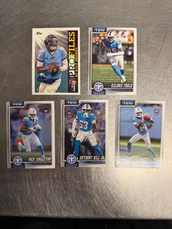 Topps Tennessee Titans NFL Football Cards Lot of 5