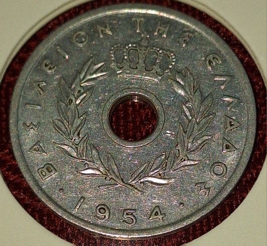 1954 Greece 10 Lepta Coin