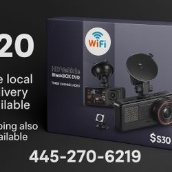 HD Vehicle Dash Cam – 3-Channel WiFi Recording