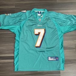NWT Vintage Reebok Miami Dolphins Chad Henne  #7 NFL Home Teal Jersey Sz 50 XL 