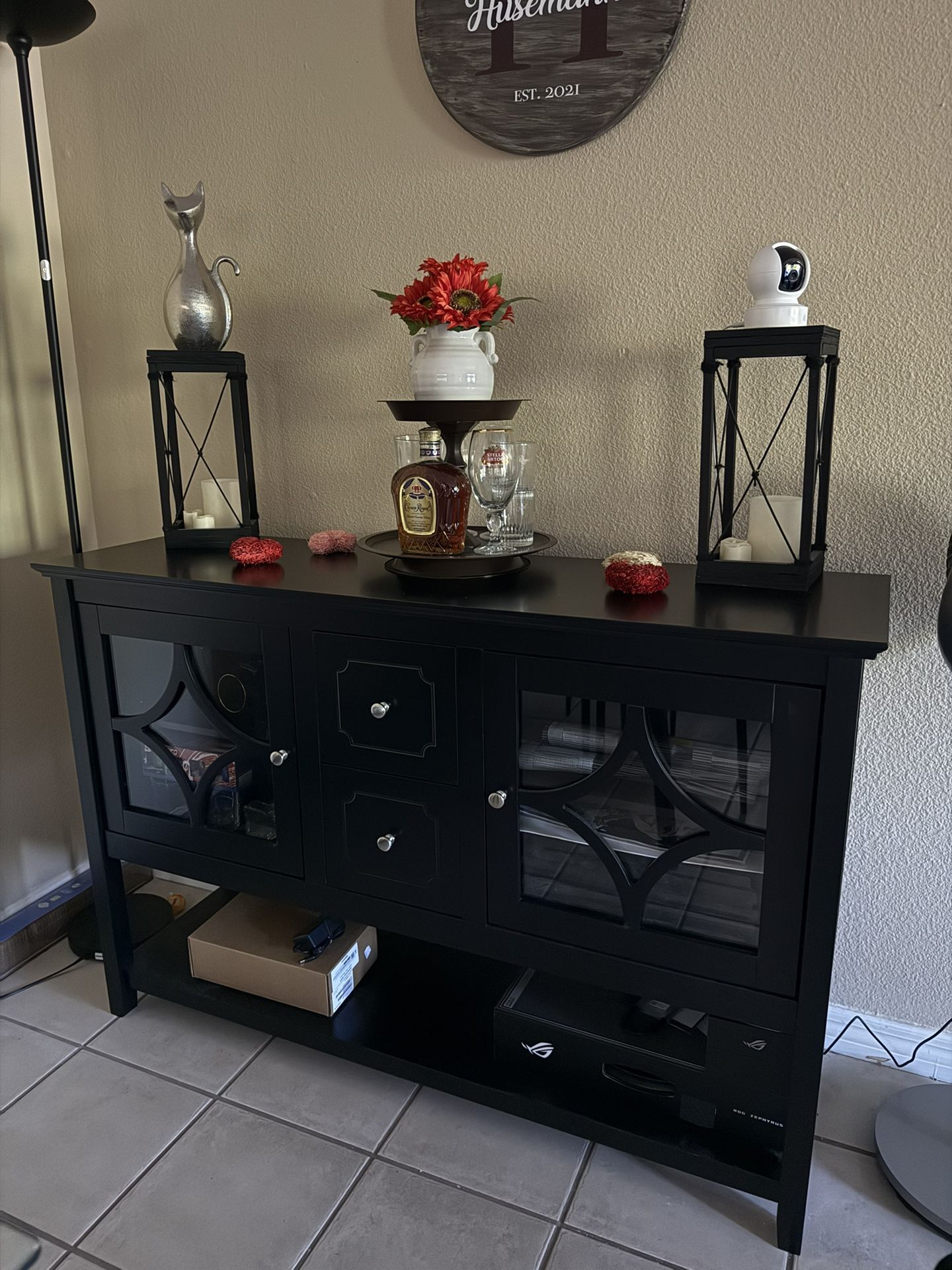 Black Bar/Buffet Table