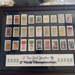 New York Yankees Replica World Series Tickets Frame 27 World Championships 