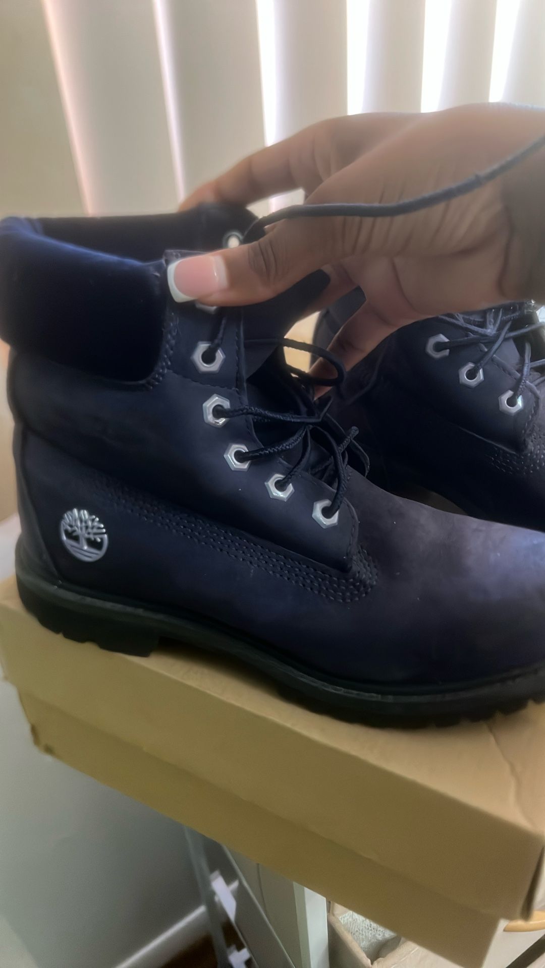 Velvet Blue Timberlands
