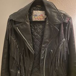 Fringe Leather Jacket 