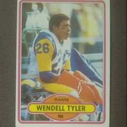 1980 Topps Wendell Tyler Los Angeles Rams L.A. #273 Error Miscut Football Card Vintage Collectible NFL Pro