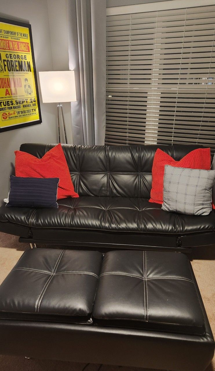 Futon And Ottoman Storage Set