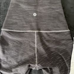 Lululemon Gray Striped Leggings