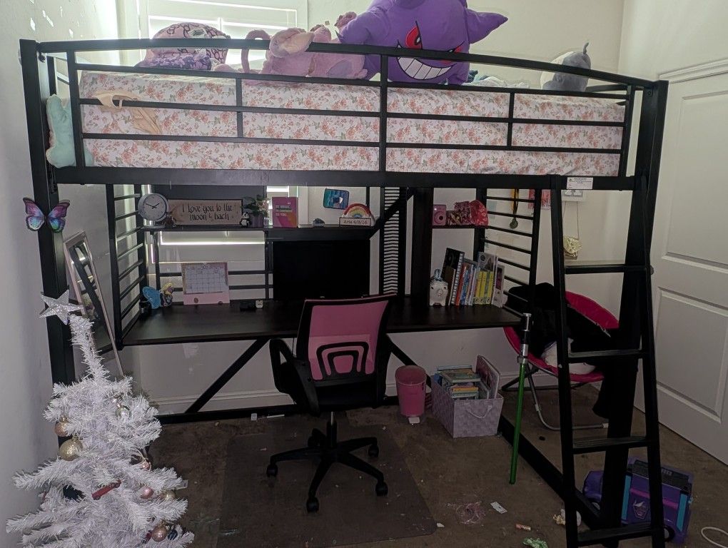 Bunk bed Desk Combo (Full Mattress Not Included)